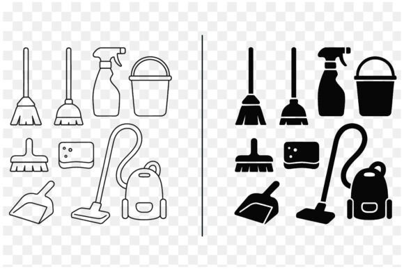 Cleaning Equipment Icon Set: A Modern Resource for Visual Communication