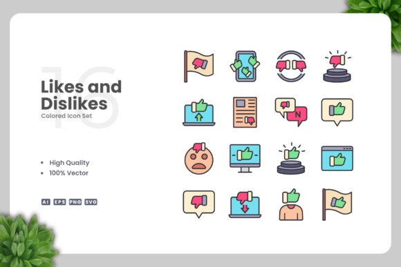 Enhancing User Interaction with Likes and Dislikes Colored Icons
