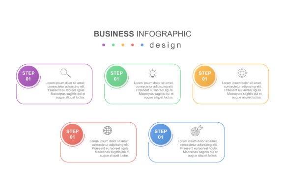 Minimalist Infographic with Five Options: Streamlining Visual Communication