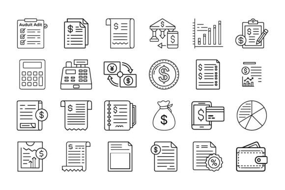 Modern Accounting Vector Icons: A Sleek Solution for Financial Communication