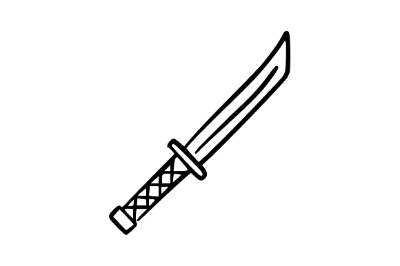 Outline Japanese Katana Sword: A Strategic Design Asset for Modern Creativity