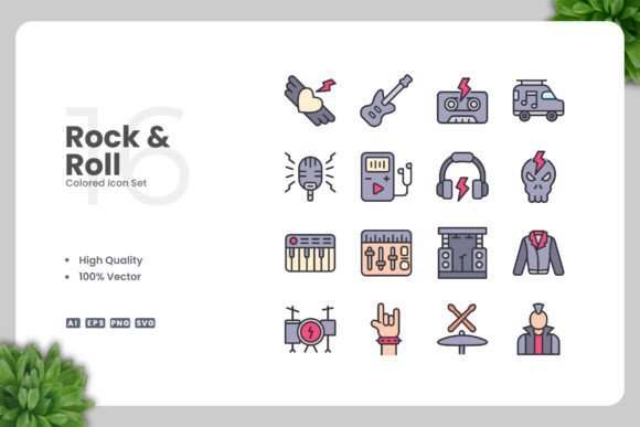 Rock and Roll Colored Icons: A Strategic Design Tool for Modern Creatives