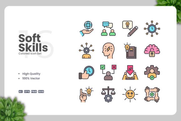 Soft Skills Colored Icons