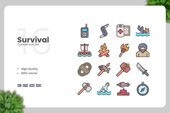 Survival Colored Icons: A Versatile Design Solution for Every Project
