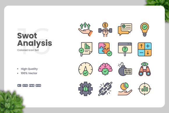 Swot Analysis Colored Icons: A Versatile Tool for Visual Communication