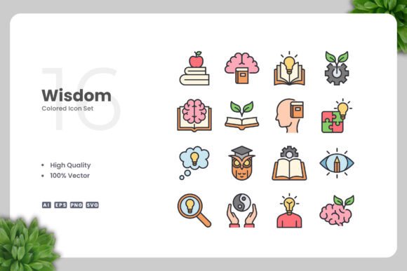 Wisdom Colored Icons for Streamlined Design Workflows